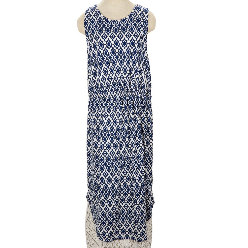 Banana Republic Blue & White Maxi Dress